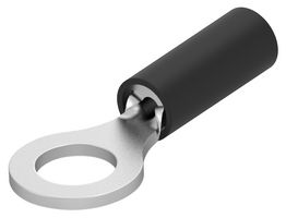 TE CONNECTIVITY - AMP 151440 Ring Tongue Terminal, M4, #8, 22 AWG, 0.3 mm², PIDG, Black