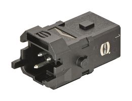 HARTING 09100022601. Heavy Duty Connector, Han 1A, Insert, 2+PE Contacts, 1A, Plug, Screw Pin
