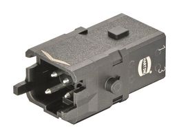 HARTING 09100032606. Heavy Duty Connector, Han 1A, Insert, 3+PE Contacts, 1A, Plug, Screw Pin