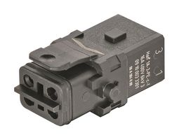 HARTING 09100033301. Heavy Duty Connector, Han 1A, Insert, 3+PE Contacts, 1A, Receptacle