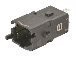 HARTING 09100033006. Heavy Duty Connector, Han 1A, Insert, 3+PE Contacts, 1A, Plug, Crimp Pin - Contacts Not Supplied