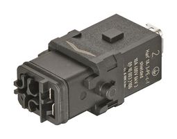 HARTING 09100033106. Heavy Duty Connector, Han 1A, Insert, 3+PE Contacts, 1A, Receptacle