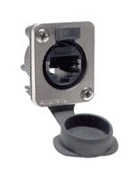AMPHENOL SINE/TUCHEL RJXS8FG5HB Modular Connector, PCB, RJ45 Jack, 1 x 1 (Port), 8P8C, Cat5e, IP54, Panel Mount
