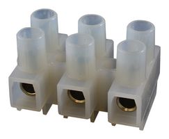 MOLEX 39100-2203 Panel Mount Barrier Terminal Block, 2 Row, 3 Ways, 20 AWG, 8 AWG, 12 mm, 40 A