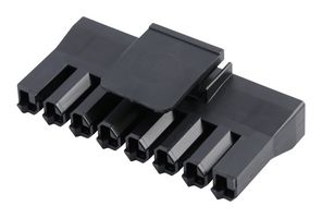 MOLEX 172672-2008 Connector Housing, Black, Super Sabre 172672 Series, Receptacle, 8 Ways, 7.5 mm