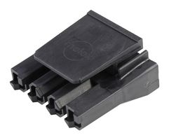 MOLEX 44441-3004 Connector Housing, Black, Sabre 44441 Series, Receptacle, 4 Ways, 7.5 mm