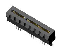 AMPHENOL COMMUNICATIONS SOLUTIONS 10018783-10101TLF Card Edge Connector, Dual Side, 1.57 mm, 64 Contacts, Through Hole Mount, Straight