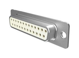 AMPHENOL COMMUNICATIONS SOLUTIONS DB25S364TLF D Sub Connector, Standard, Receptacle, D Series, 25 Contacts, DB, Solder