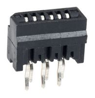 AMPHENOL COMMUNICATIONS SOLUTIONS HLW6S-2C7LF FFC / FPC Board Connector, 1 mm, 6 Contacts, Receptacle, FCI HLW-S Series, Through Hole Straight