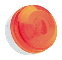 MOFLASH SIGNALLING X195-02WH-SB-01 Beacon, Continuous/Flashing, Amber, 28 V, IP65, 104 mm x 73 mm, X195 Series