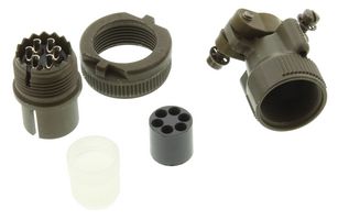 ITT CANNON MS3106F14S-6P Circular Connector, MIL-DTL-5015 Series, MS3106 Series, Straight Plug, 6 Contacts, Solder Pin