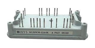 LITTELFUSE MUBW30-12A6K IGBT Module, Three Phase CIB [Converter + Inverter + Brake], 30 A, 3 V, 130 W, 125 °C, Module