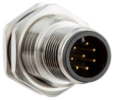 AMPHENOL LTW SM12A-05PMMS-SF8001 Sensor Connector, M12, Male, 5 Positions, Solder Pin, Straight Panel Mount