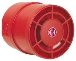 WERMA 14015050 Multi-Tone Sounder, 32 Tone, 115 dB, 2.85 kHz, 28 VDC, 109.5 mm, Red, IP65