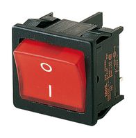 MARQUARDT 1805.6102 Rocker Switch, On-Off, DPST, Illuminated, Panel Mount, Red, 1800 Series