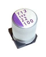 PANASONIC 63SXV18M Polymer Aluminium Electrolytic Capacitor, 18 µF, 63 V, Radial Can - SMD, 0.06 ohm