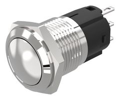 EAO 82-4171.2000 Vandal Resistant Switch, 82 Series, 16 mm, SPDT, Maintained, Round Convex Flush, Natural