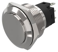 EAO 82-6561.2000 Vandal Resistant Switch, 82 Series, 22 mm, SPDT, Maintained, Round Raised Flat Flush, Natural