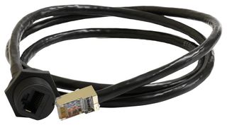 MULTICOMP PRO MP009788 Ethernet Cable, Cat6, C3 Panel RJ45 Jack to RJ45 Plug, Black, 1 m, 3.3 ft