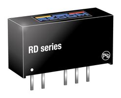 RECOM POWER RD-2412D/P Isolated Through Hole DC/DC Converter, ITE, SIP, 2 W, 2 Output, 12 V