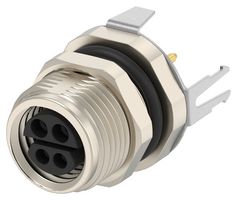 AMP - TE CONNECTIVITY T4040110044-000 Circular Connector, SPE M8 Hybrid, Standard Circular Connector, Panel Mount Receptacle, 4 Contacts