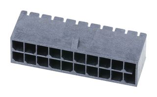 MOLEX 212528-2001 Pin Header, Wire-to-Board, 3 mm, 2 Rows, 20 Contacts, Through Hole Right Angle