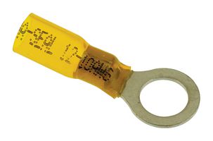 MOLEX 19164-0068 Ring Tongue Terminal, M9, 3/8", 10 AWG, 5.01 mm², Perma-Seal 19164 Series, Yellow