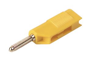 HIRSCHMANN TEST AND MEASUREMENT 930729103 Banana Test Connector, 4mm, Plug, Cable Mount, 30 A, 60 V, Nickel Plated Contacts, Yellow