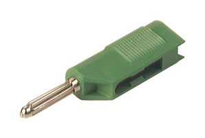 HIRSCHMANN TEST AND MEASUREMENT 930729104 Banana Test Connector, 4mm, Plug, Cable Mount, 30 A, 60 V, Nickel Plated Contacts, Green