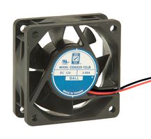 ORION FANS OD6025-12LB DC Axial Fan, 12 V, Square, 60 mm, 25 mm, Ball Bearing, 14 CFM