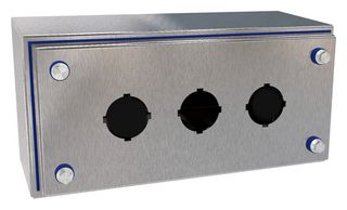 HAMMOND HYPB3SS Metal Enclosure, Push Button, Stainless Steel, 252 mm, 124 mm, 102 mm, IP69, IP69K