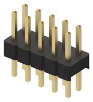 GCT BF050-06-A-B-0400-0300-L-G Pin Header, Board-to-Board, 2 mm, 2 Rows, 6 Contacts, Through Hole Straight, BF050 Series