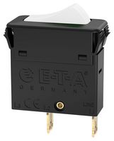 ETA 3130-F110-P7T1-W02Q-8A Thermal Circuit Breaker, White Actuator, IP40, 3131-F Series, 8 A, 1 Pole, 50 V, 240 V