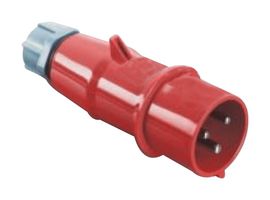 MULTICOMP PRO MP011042 Industrial Pin & Sleeve Connector, MP-CEE, Plug, 3P+E, Cable Mount, Red, IP44, 16A, 400V