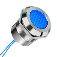 APEM Q30Y5SXXB1AE. LED Panel Mount Indicator, Blue, 24 V, 30 mm, 30 mA, 1.3 cd, IP67, IP69K