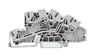 WAGO 2003-7642 DIN Rail Mount Terminal Block, 4 Ways, 22 AWG, 12 AWG, 2.5 mm², Push In, 24 A