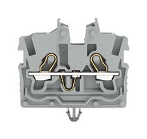 WAGO 2050-311 DIN Rail Mount Terminal Block, 2 Ways, 24 AWG, 16 AWG, 1 mm², Push In, 13.5 A