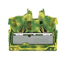 WAGO 2052-327 DIN Rail Mount Terminal Block, 2 Ways, 22 AWG, 12 AWG, 2.5 mm², Push In