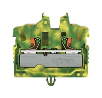 WAGO 2252-317 DIN Rail Mount Terminal Block, 2 Ways, 22 AWG, 12 AWG, 2.5 mm², Push In, 24 A