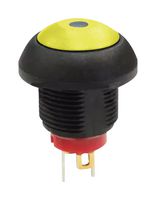 MULTICOMP PRO MPP12-6B205MM1CAS05L01 Pushbutton Switch, White-Illuminated, MP Pushbutton Switches Round-Flat, 13.6 mm, SPST, Off-(On)