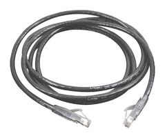 L-COM TRD695BLK-7 Ethernet Cable, Cat6, RJ45 Plug to RJ45 Plug, UTP (Unshielded Twisted Pair), Black, 2.1 m, 7 ft