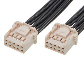 MOLEX 221955-1101 Cable Assembly, iGrid Plug to iGrid Plug, 10 Ways, 2 mm, 2 Row, 100 mm, 3.9 "