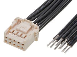 MOLEX 221956-1101 Cable Assembly, iGrid Plug to Free End, 10 Ways, 2 mm, 2 Row, 100 mm, 3.9 "