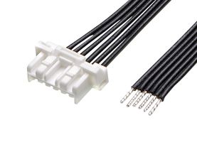 MOLEX 221959-1063 Cable Assembly, CLIK-Mate Plug to Free End, 6 Ways, 2 mm, 1 Row, 300 mm, 11.8 "