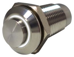 MULTICOMP PRO MP-PB7-07LB42CRRW12V Vandal Resistant Switch, 12V LED, 0.492 ", SPST-NO-DM, Off-On, Round Raised, Natural