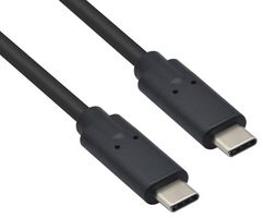 ROLINE 11.02.9092 USB Cable, Type C Plug to Type C Plug, 800 mm, 31.5 ", USB 4.0, Black, E-Marked Cable