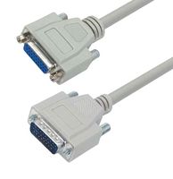 L-COM CHD26MF-5 Computer Cable, HD-26 Plug, HD-26 Receptacle, 5 ft, 1.5 m, Light Grey, CHD26MF Series