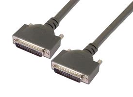 L-COM CPMS25MM-1 Computer Cable, D Subminiature Plug, 25 Way, D Subminiature Plug, 25 Way, 1 ft, 304.8 mm