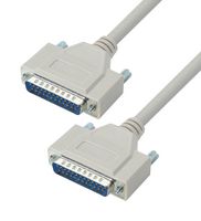 L-COM CRMN25MM-2.5 Computer Cable, D Subminiature Plug, 25 Way, D Subminiature Plug, 25 Way, 2.5 ft, 762 mm