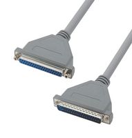 L-COM CSM37MF-2.5 Computer Cable, D Subminiature Plug, 37 Way, D Subminiature Socket, 37 Way, 2.5 ft, 762 mm, Grey